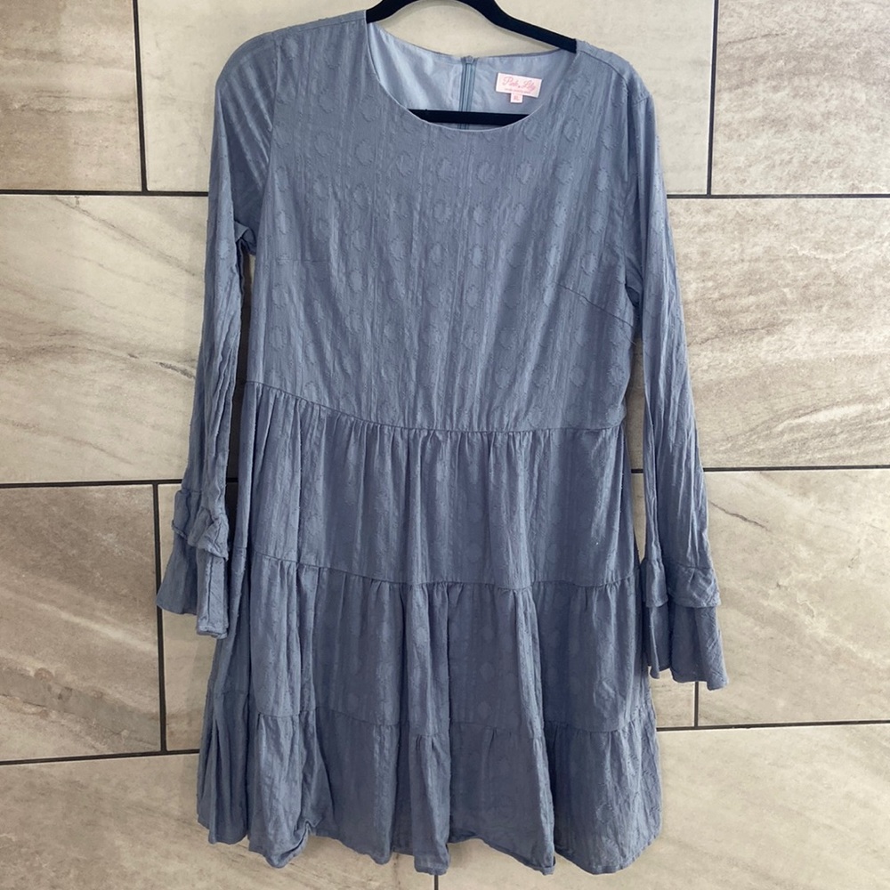 Pink Lily Dusty Blue Dress
